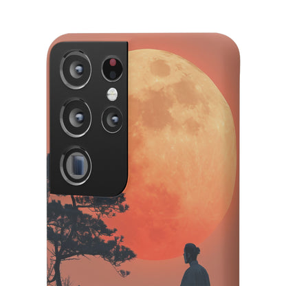 Zen Tranquility Under a Red Moon Samsung S21 - Slim Phone Case