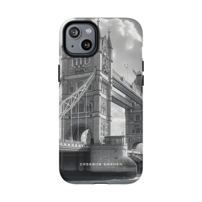 Tower Bridge Monochrome Architecture Study iPhone 14 | Tough+ Phone Case