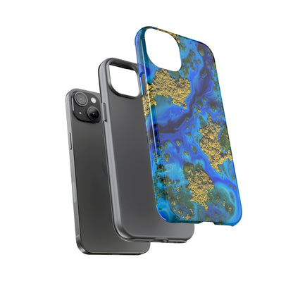 Blue Clear Ocean Ink Art iPhone Case (Protective) Phone Case