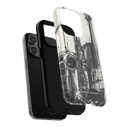 Jazz Instrument Line Symphony iPhone 15 | Tough+ Phone Case