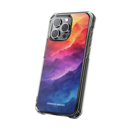 Purple Orange Mountains - Clear Impact iPhone 15 Phone Case