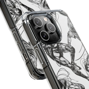 Dynamic Athletic Surrealism - Phone Case for iPhone (Clear Impact - Magnetic)