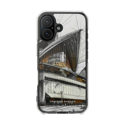 Architectural Curves in Line Formation iPhone 16 - Clear Impact Phone Case