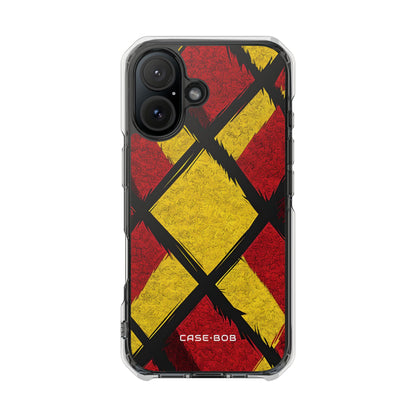 Cracked Diamond Grid iPhone 15 Case - Impact