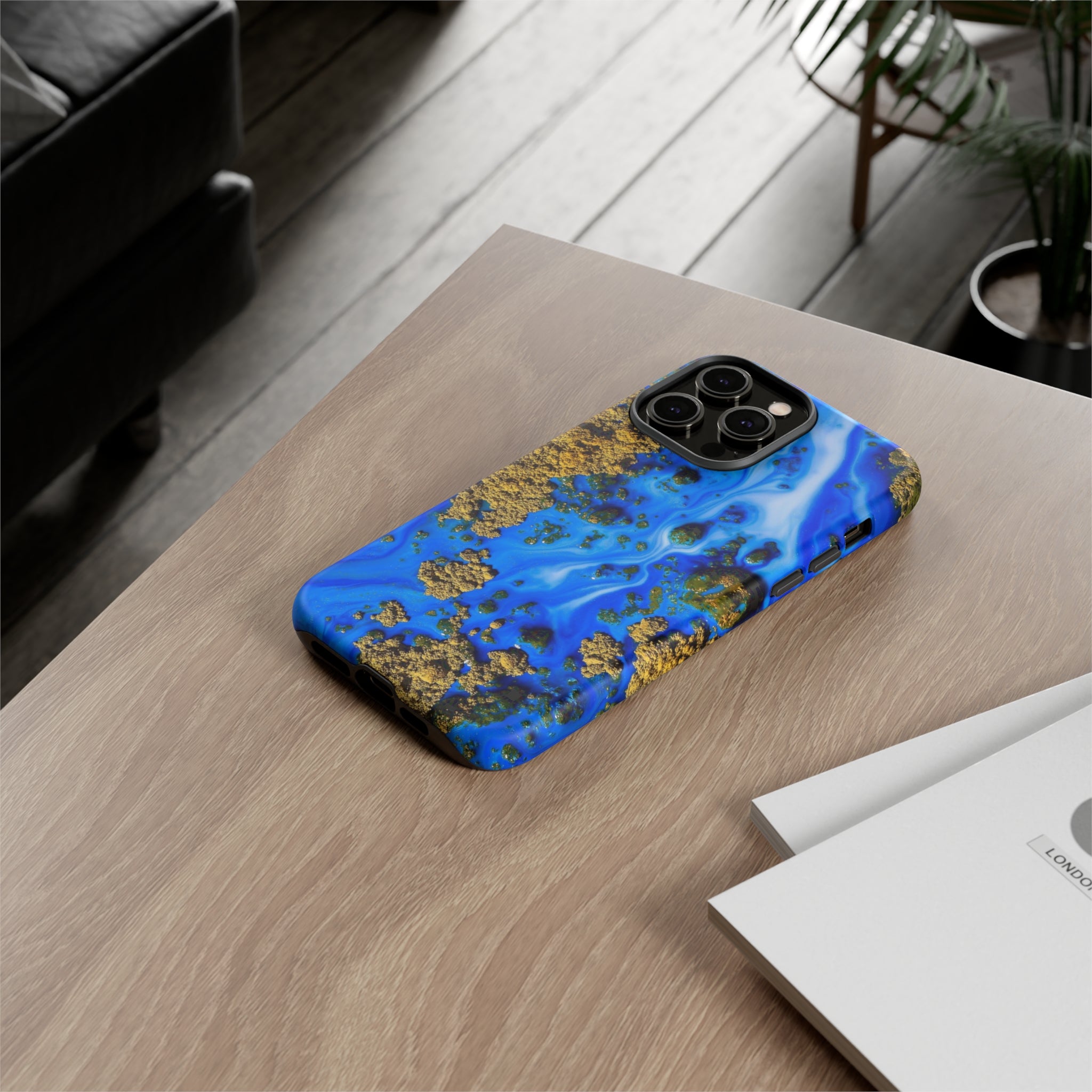 Blue River Ink Art iPhone Case (Protective) Phone Case