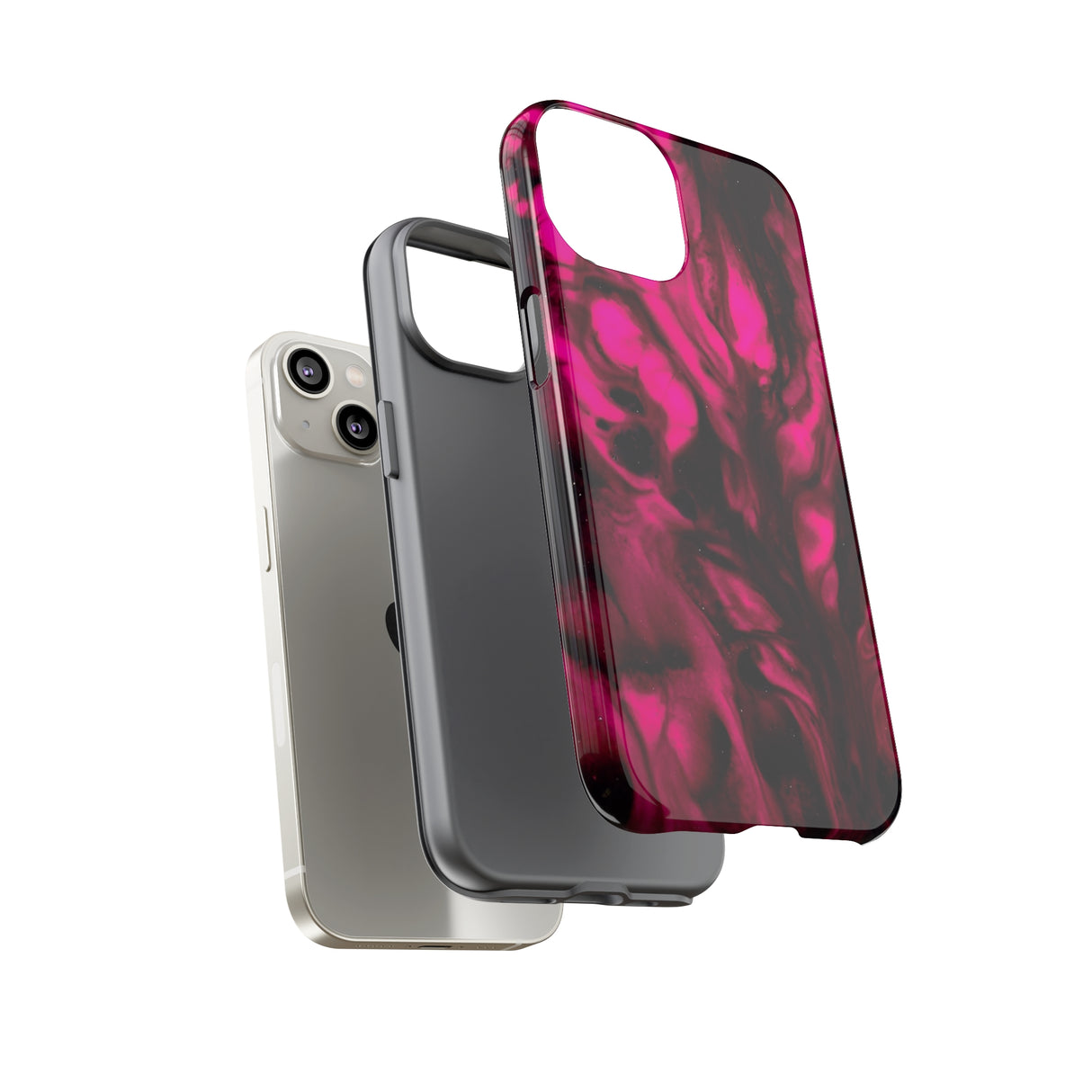 Bright Pink Ink Art iPhone Case (Protective) Phone Case