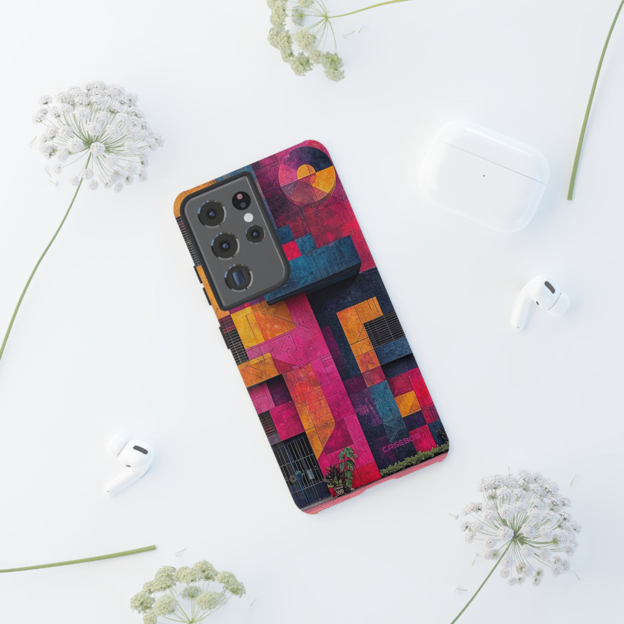 Electric Geometric Vibes - Protective Phone Case