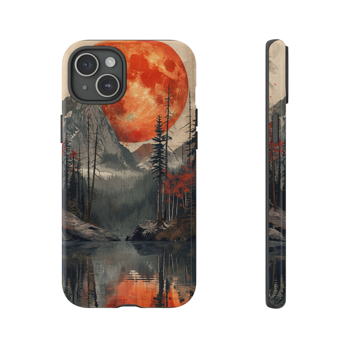 Abstract Wilderness Wonders: A Geometric Journey - Protective Phone Case