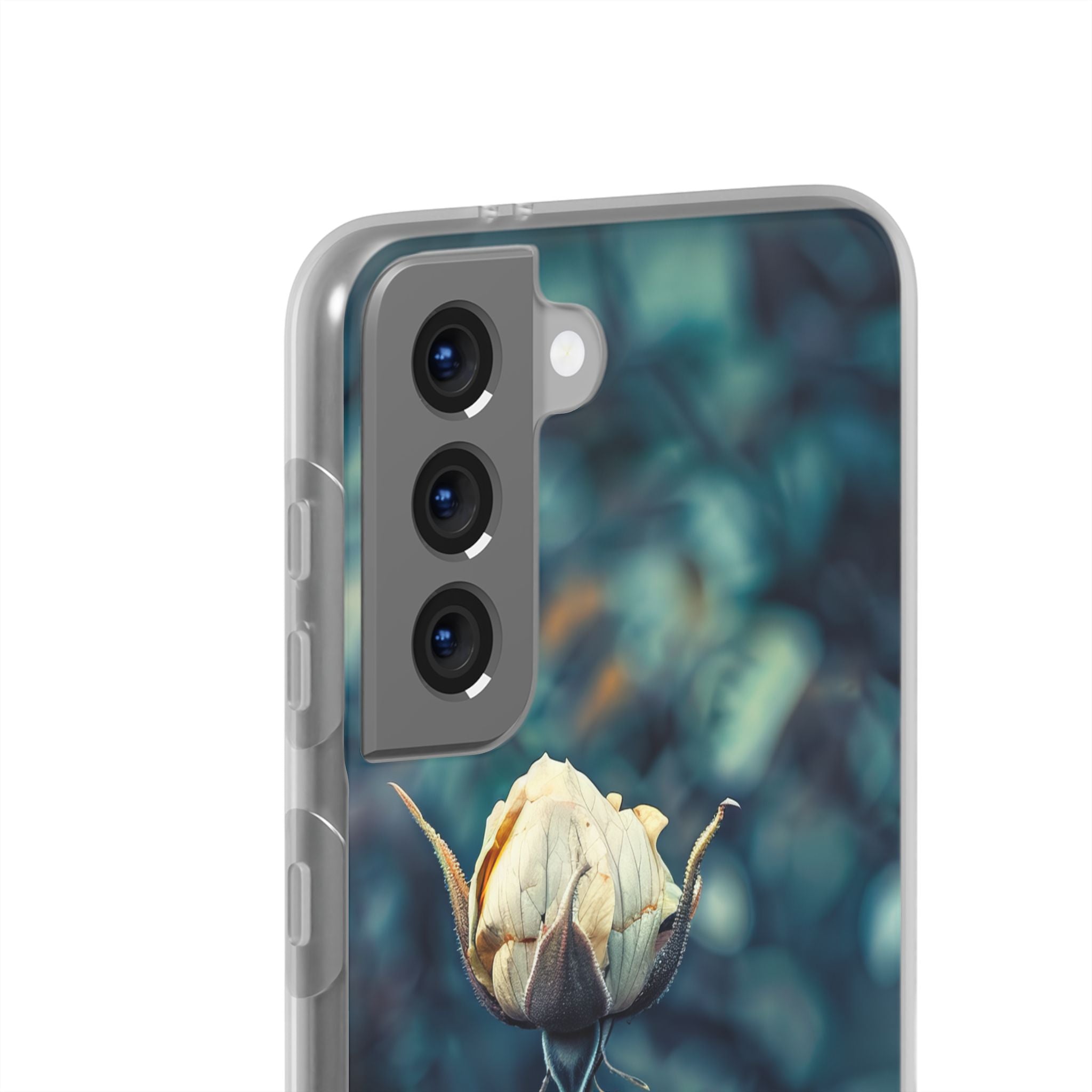 Teal Rosebud Serenade | Flexible Phone Case for Samsung Galaxy