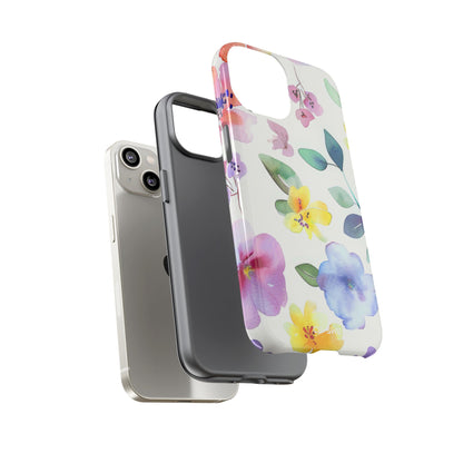 Whimsical Watercolor Florals - iPhone Case
