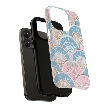 Art Deco Pastel Fan Pattern - Tough + MagSafe® iPhone 14 Phone Case