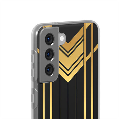 "Golden Art Deco Symmetry in Geometric Elegance" Samsung S21 - Flexi Phone Case