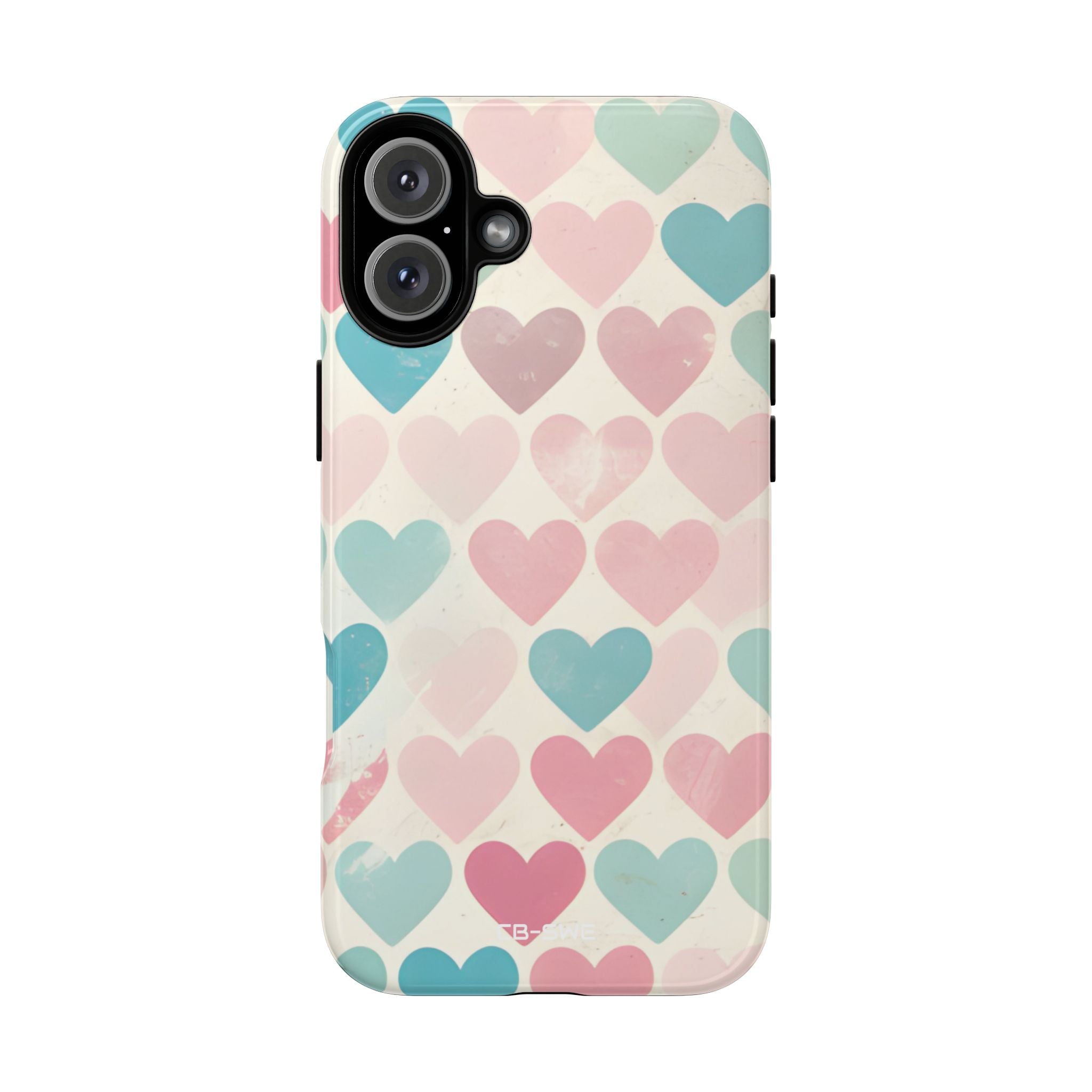 Retro Hearts Symmetry - iPhone Case