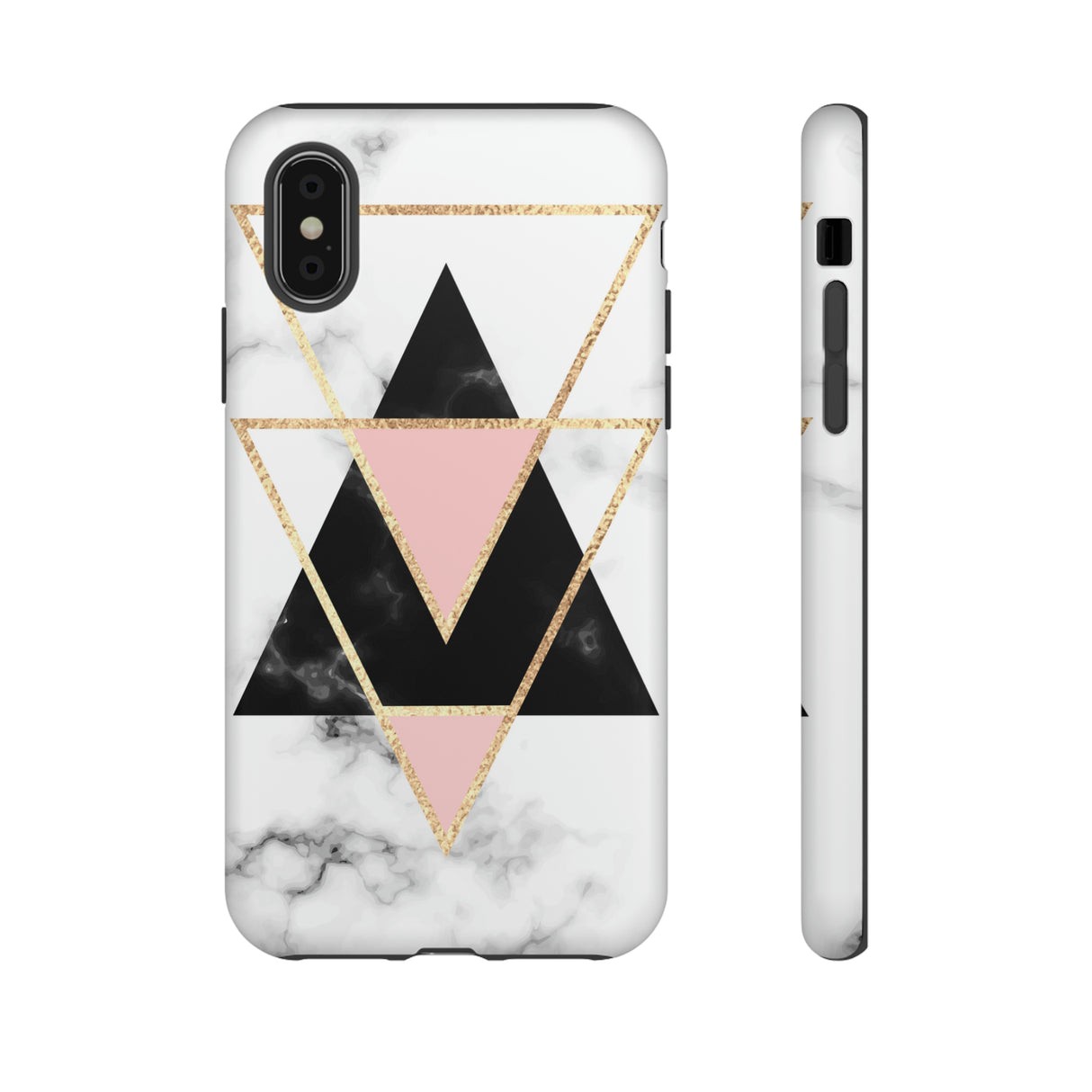 Marble Triangles - Protective Phone Case