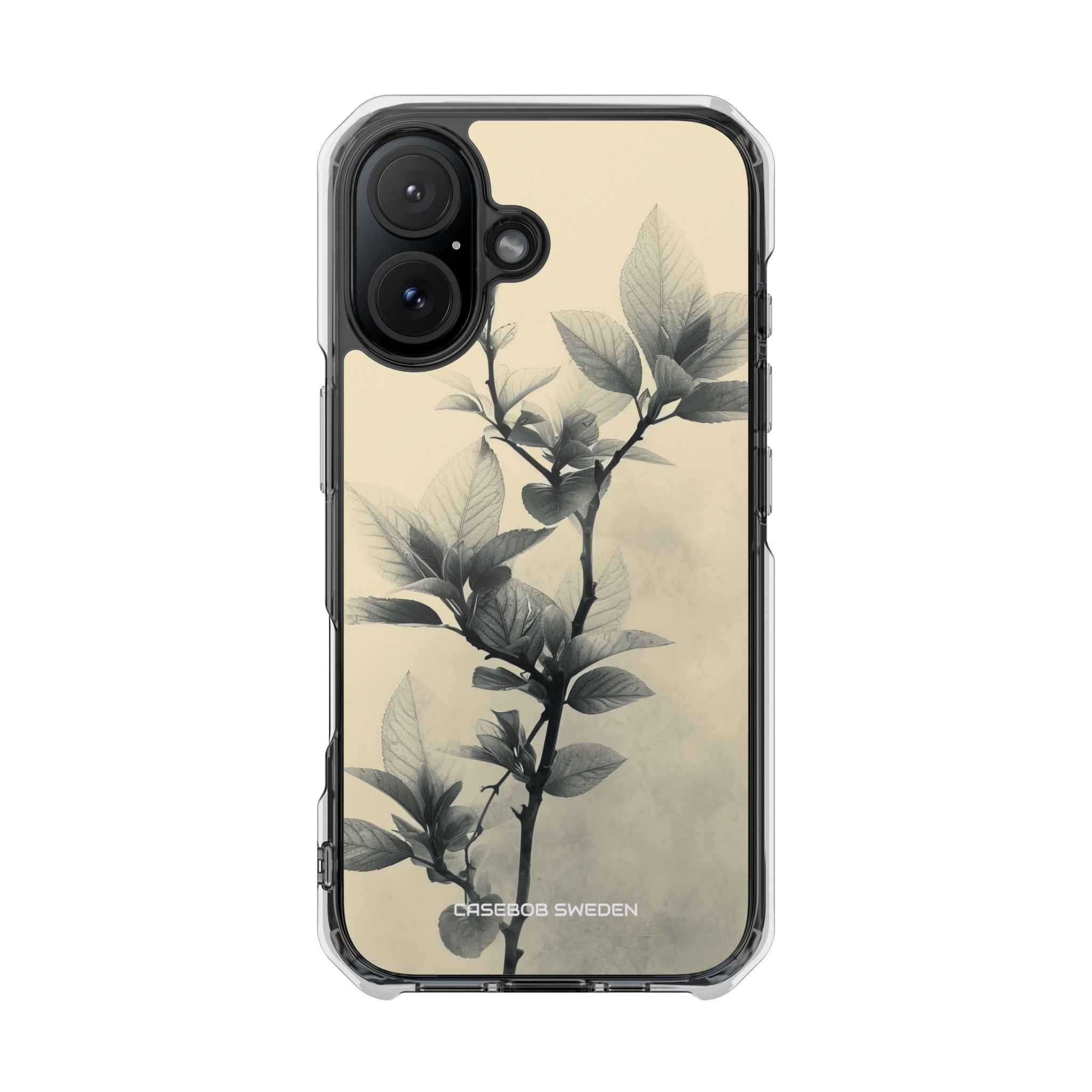 Beige Branch Art - Clear Impact iPhone 16 Phone Case