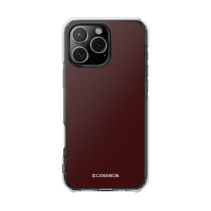 Oxblood Red | Phone Case for iPhone (Clear Impact Case - Magnetic)