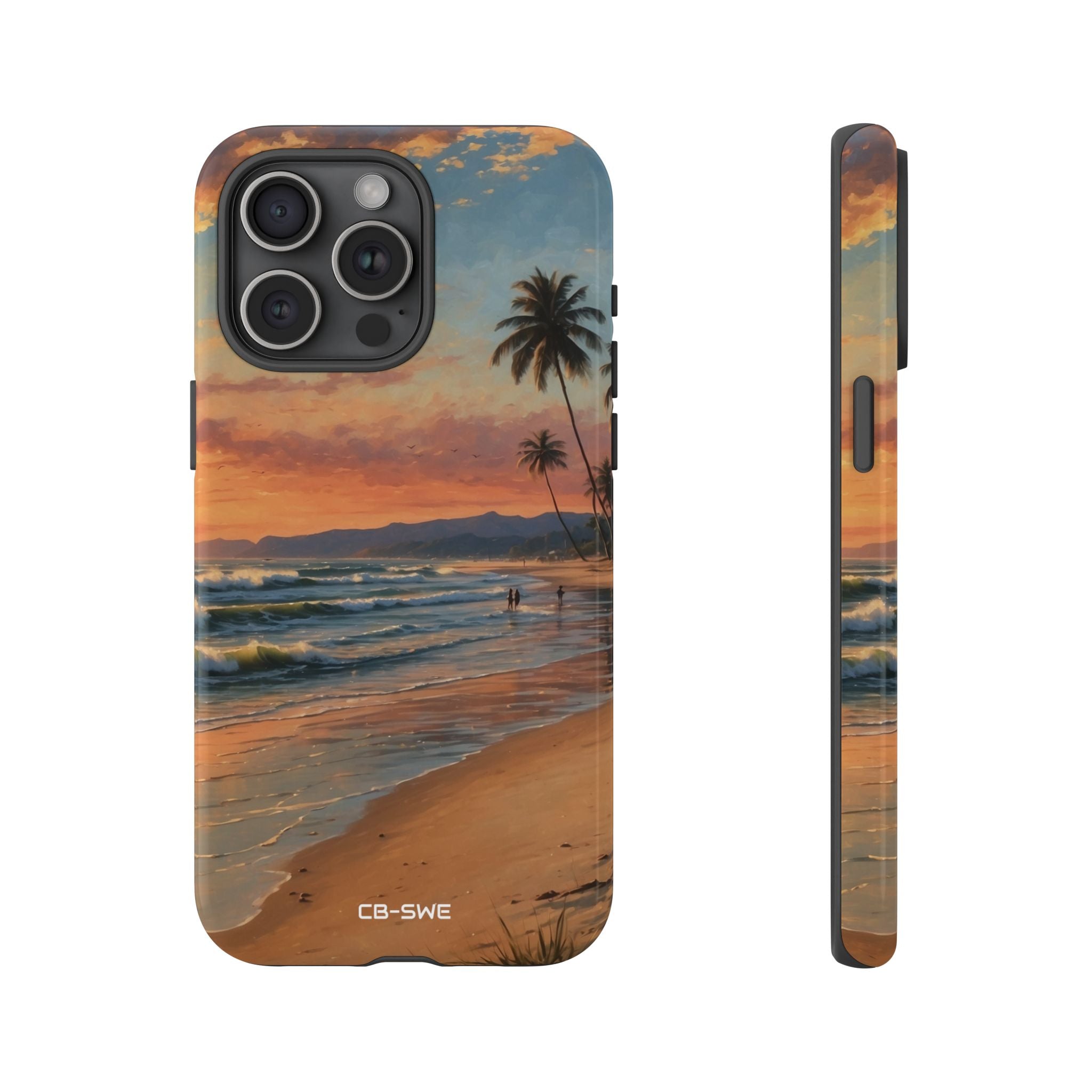 Golden Waves Embrace - iPhone Case
