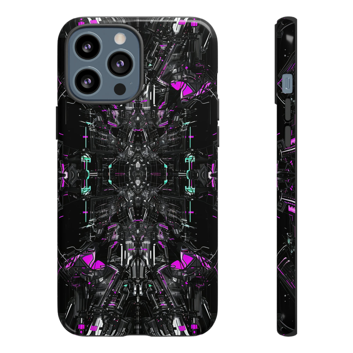 Purple Grid Mirage - Protective Phone Case