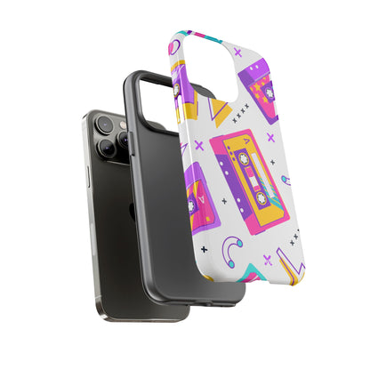 Retro Cassette Chaos - iPhone Case
