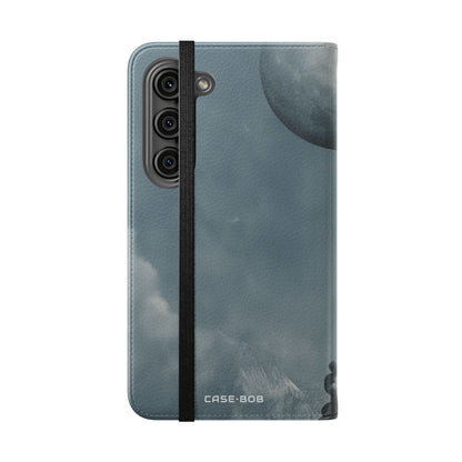 Moon Balloon Blue - Samsung S23 Case - Wallet