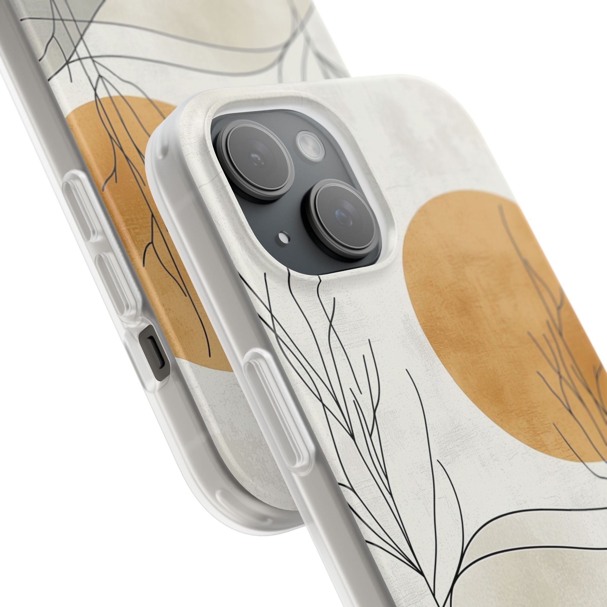 Orange Halo iPhone 15 Case - Soft