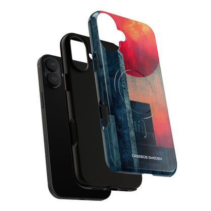 Abstract Geometric Skyline - Tough + MagSafe® iPhone 16 Phone Case