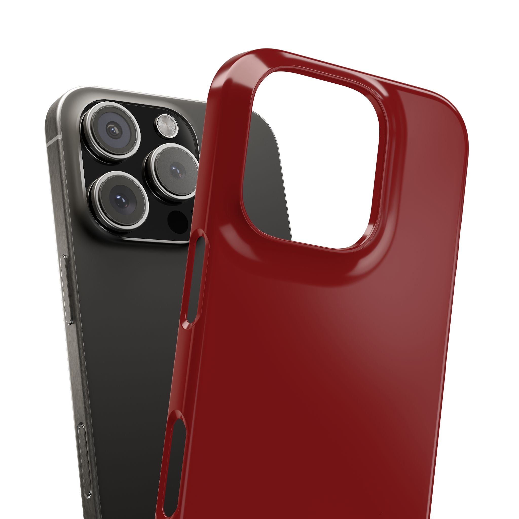 Dark Red iPhone 16 - Slim Phone Case