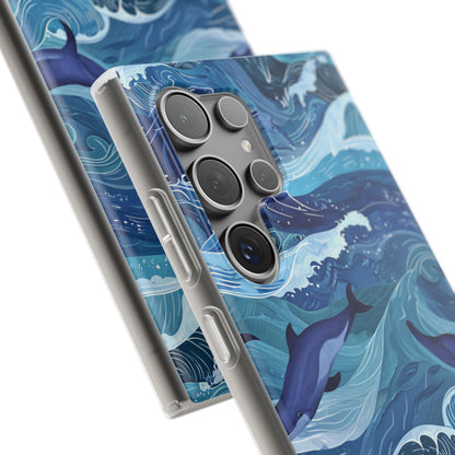 Dolphin Waves Samsung S24 Ultra Case - Soft