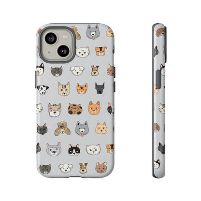 Cats n Dogs Pattern iPhone Case (Protective) iPhone 14 Glossy Phone Case