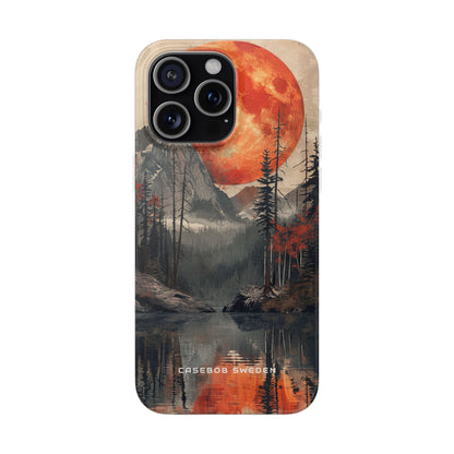 Celestial Glow Over Reflective Landscape iPhone 15 - Flexi Phone Case