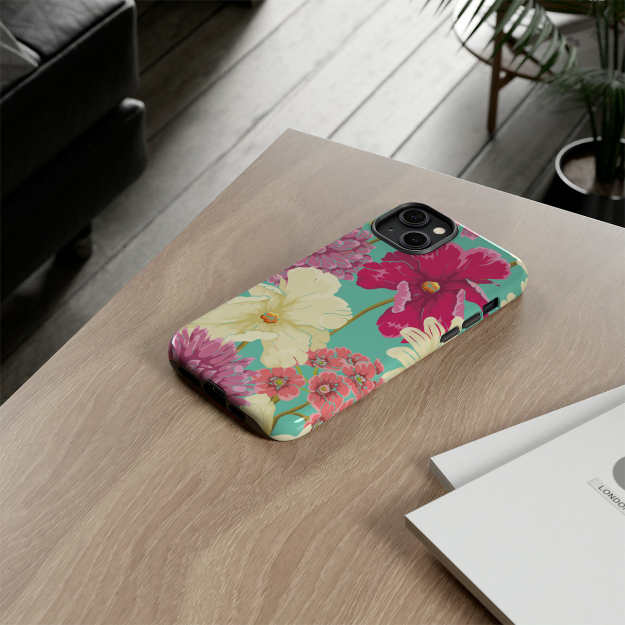 Colorful flowers in watercolor iPhone case - Protective Phone Case