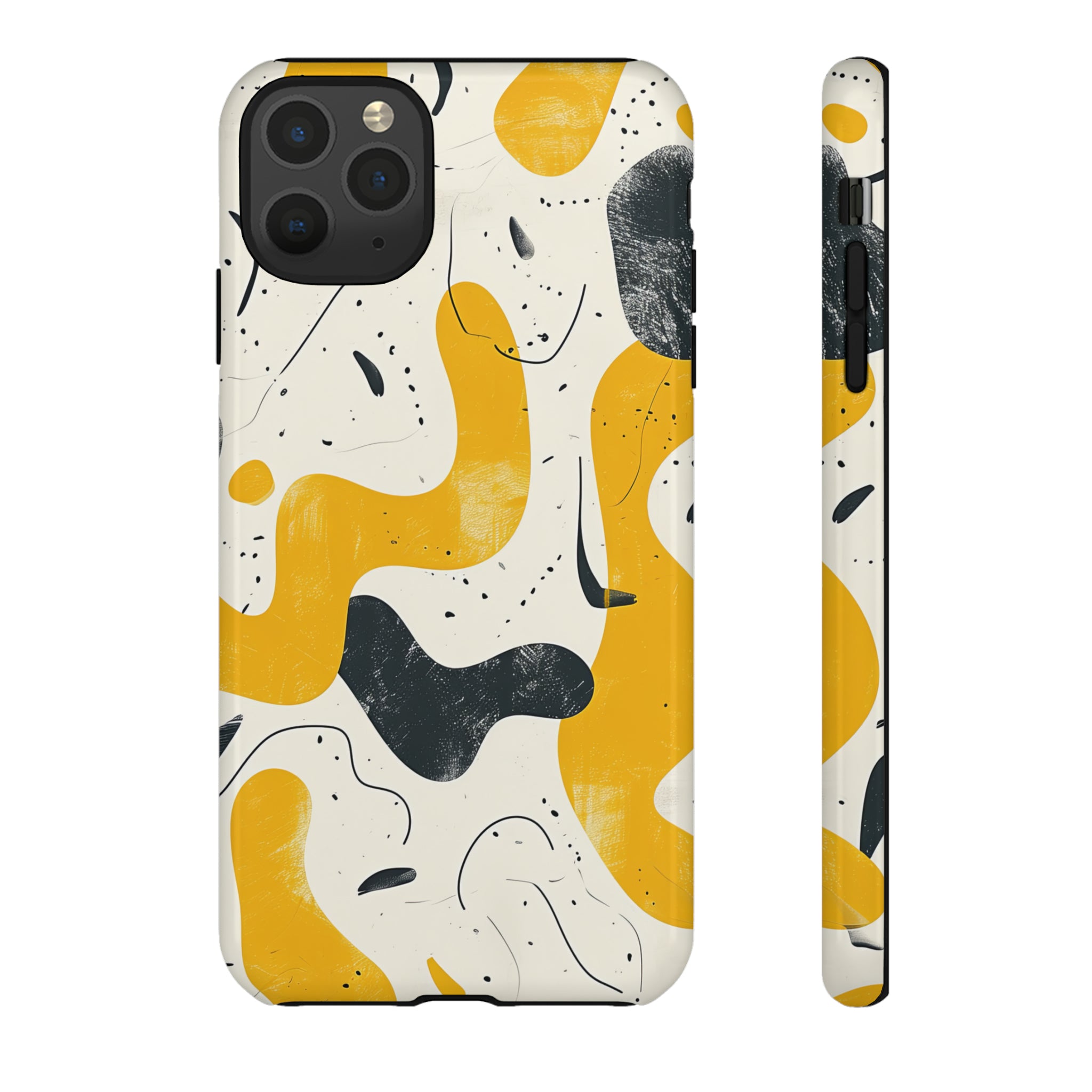 Yellow Linear Harmony - Protective Phone Case