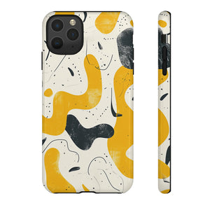 Yellow Linear Harmony - Protective Phone Case