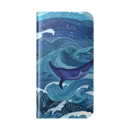 Dolphin Wave Dance - iPhone 16 Max Case - Wallet