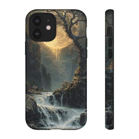 Moonlit Waterfall Silence - Protective Phone Case