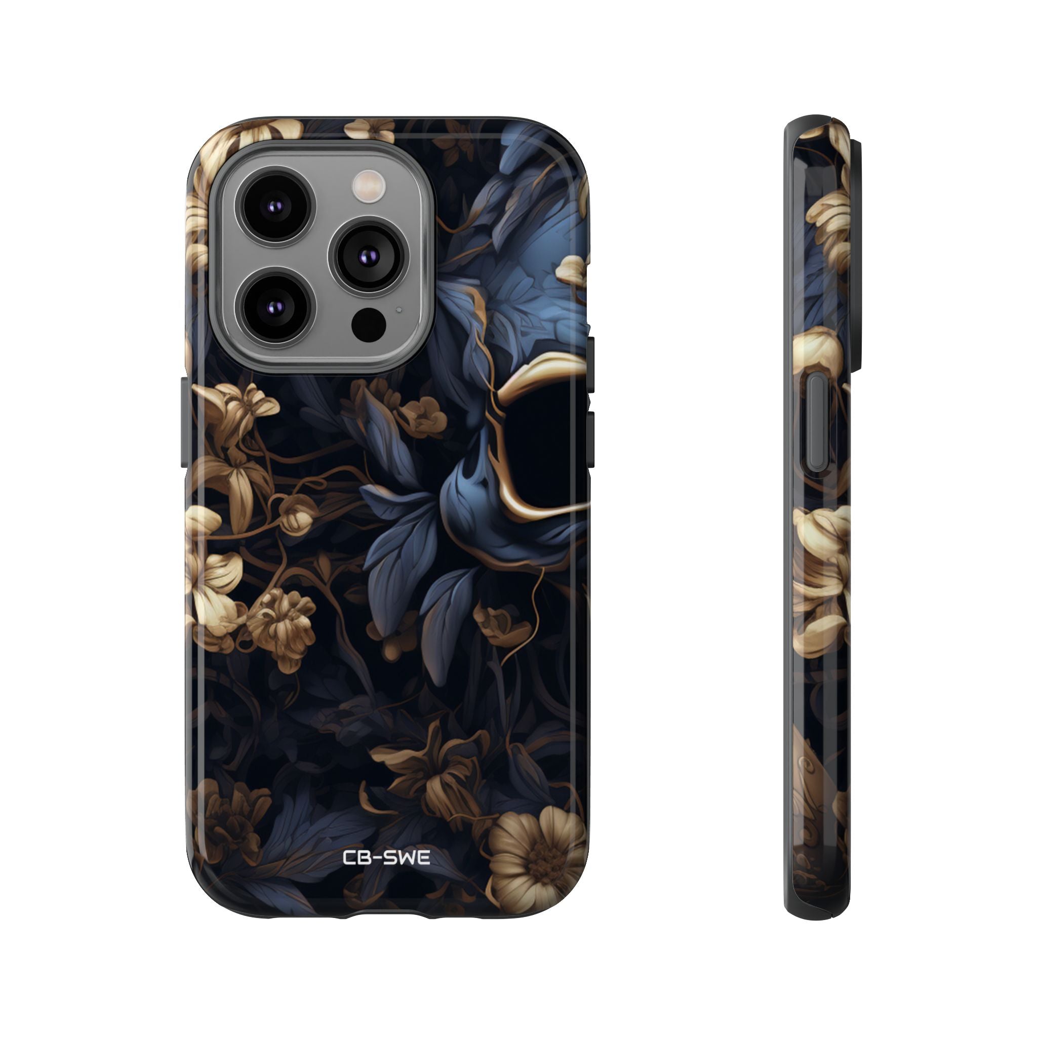 Gothic Floral Skull - iPhone Case