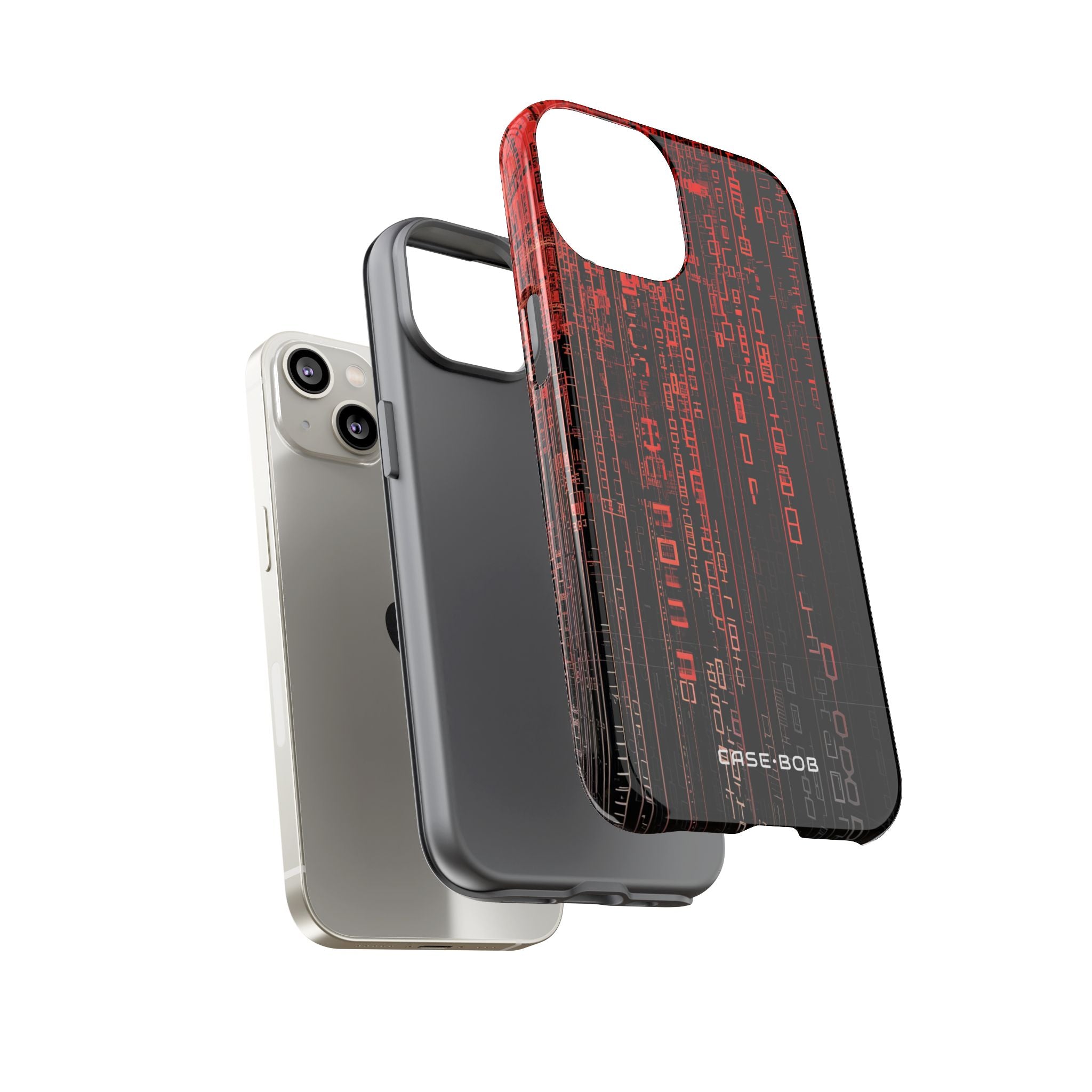 Crimson Glyphs iPhone 14 Case - Tough