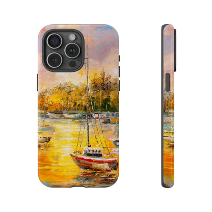 Oil Painting - Harbor View - Protective Phone Case