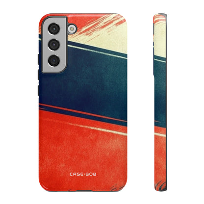 Blue Diagonal Motion Samsung S22 Plus Case - Tough