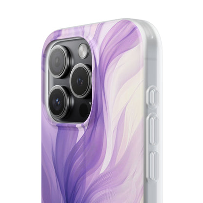 Purple Ribbon Waves iPhone 15 Pro Case - Soft