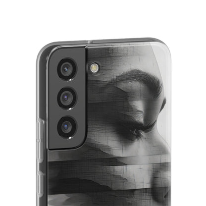 Abstract Glitch Portrait | Flexible Phone Case for Samsung Galaxy