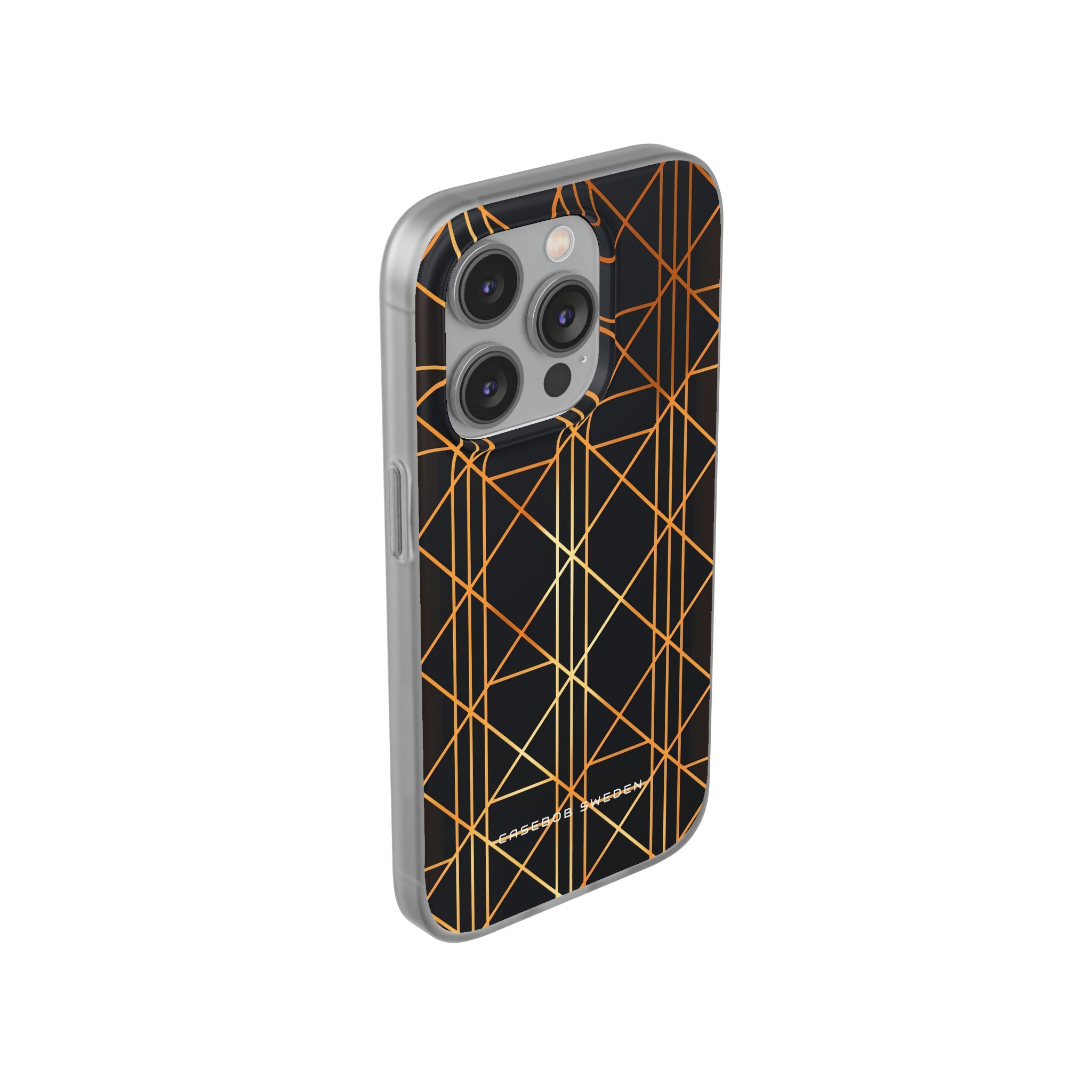 Golden Geometric Elegance iPhone 14 - Flexi Phone Case