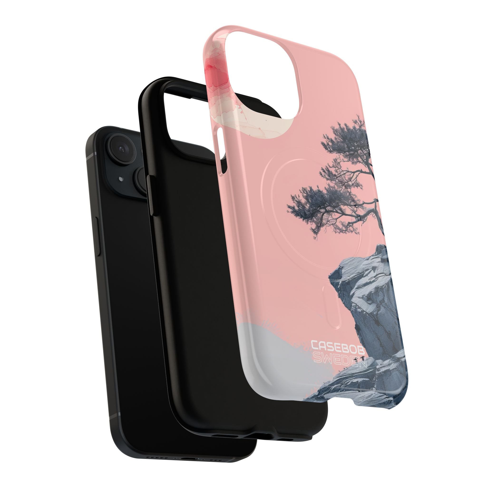 Solitudine sulla scogliera rosa iPhone 15 - Tough+