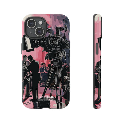 Vintage Cinema Dreams iPhone 15 - Tough