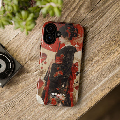Scarlet Crane Dreams iPhone 16 - Tough