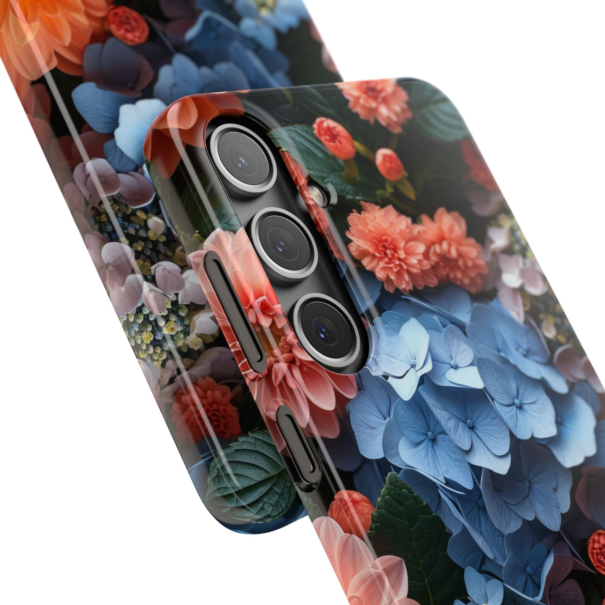 Blue Floral Bliss - Slim Samsung S24 Phone Case