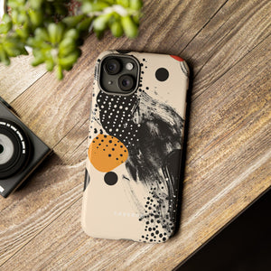 Black Dot Elegance - Protective Phone Case