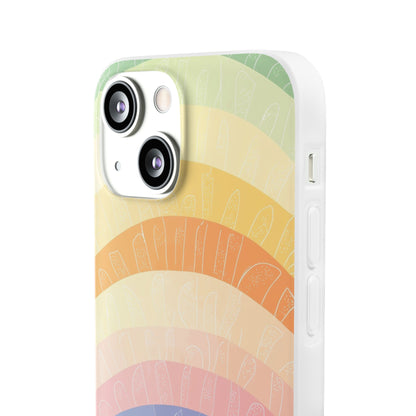Pastel Rainbow Bands iPhone 13 mini Case - Soft