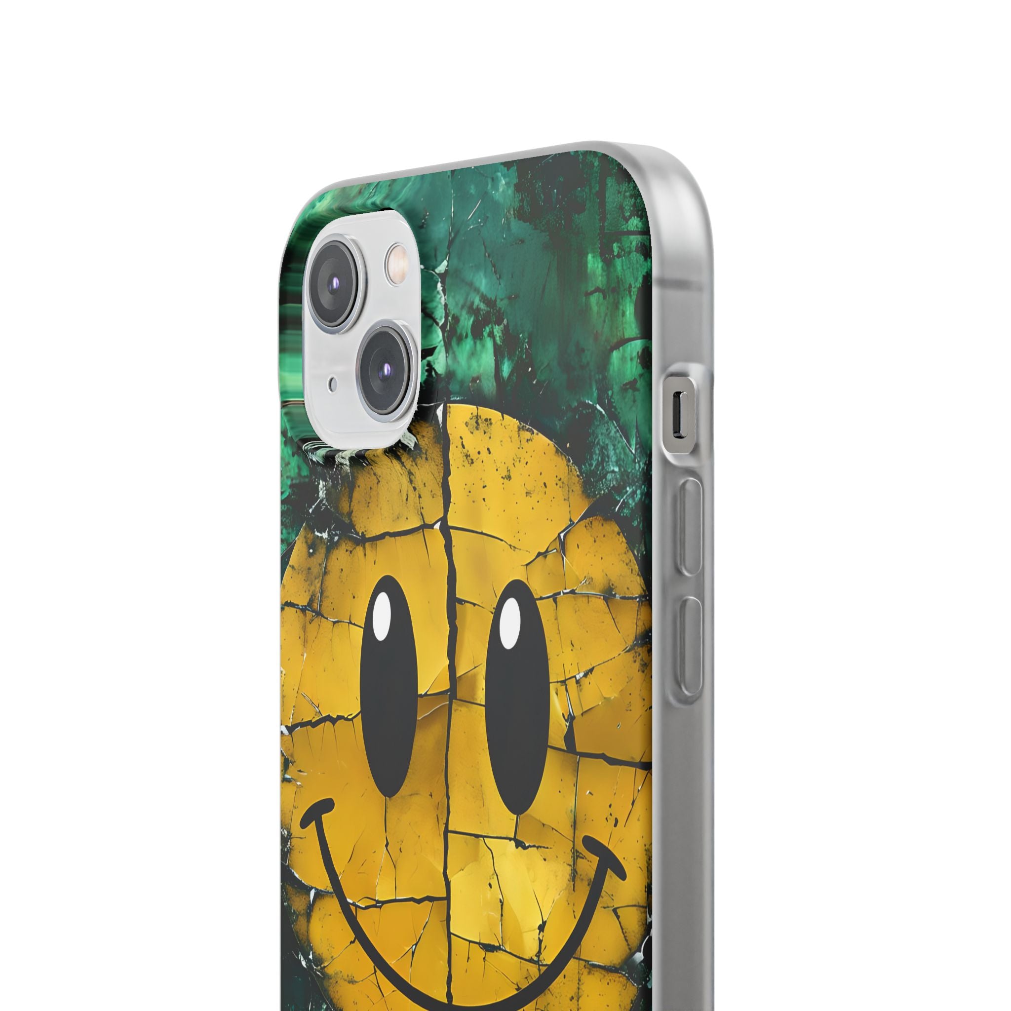 Cracked Smiley iPhone 14 Plus Case - Soft