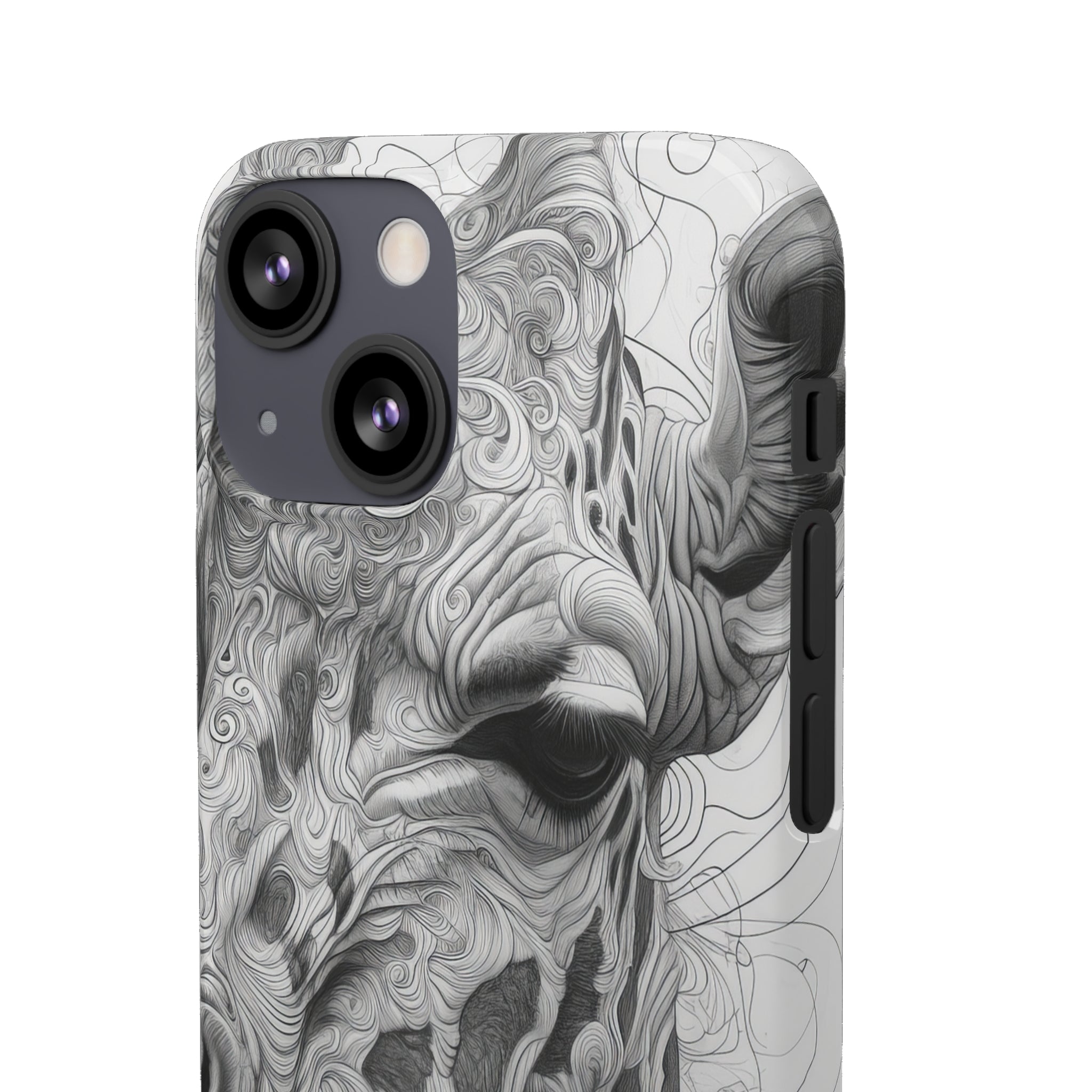 Monochrome Giraffe | Slim Phone Case for iPhone